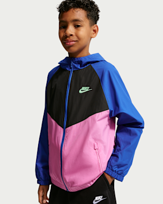 ✨希少✨NIKE ナイキ プレミア ジャケット ネイビー ベージュ ホワイト Nike Sportswear Windrunner Big Kids' Hooded Repel Jacket. Nike.com